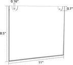 NIUBEE 10-Packs 8.5x11 Sign Holder Horizontal for Wall Door, Clear Acrylic Picture Frame for Paper with Free 3M Tape and Mounting Screws