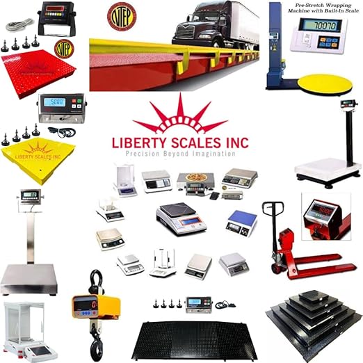 Liberty Industrial 48" x 48” Floor Scale, Accurate Digital Pallet Scales with a Ramp for Warehouse or Shipping Weighing, 10,000 lbs x 1 lb