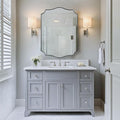ANDY STAR Brushed Nickel Mirror, 22x30 Inch Silver Bathroom Vanity Mirror, Anti-Rust Stainless Steel 1" Frame, Unique Rectangular Mirror Ideal for Bathroom, Powder Room