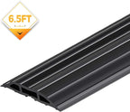 AGPTEK Heavy Duty Floor Cable Cover Cable Protector, 6.5 Ft Floor Cord Protector 3 Channels Floor Cord Cover (Mid Channel 0.62") Contains Cords, Cables and Wires, Good for Office, Home, or Outdoor