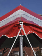 TentandTable 20' x 30' Premium Canopy Tent, Red/White, Outdoor Pole Tent, 60-120 Person Capacity for Parties, Weddings, Events, Commercial and Residential Use, Large Heavy Duty Vinyl Canopy Tents