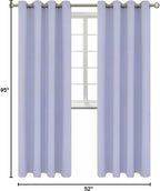 BGment Room Darkening Curtains 95 Inches Long - Grommet Thermal Insulated Drapes Window Treatment Curtains for Bedroom, 2 Panels, 52 x 95 Inch, Lavander
