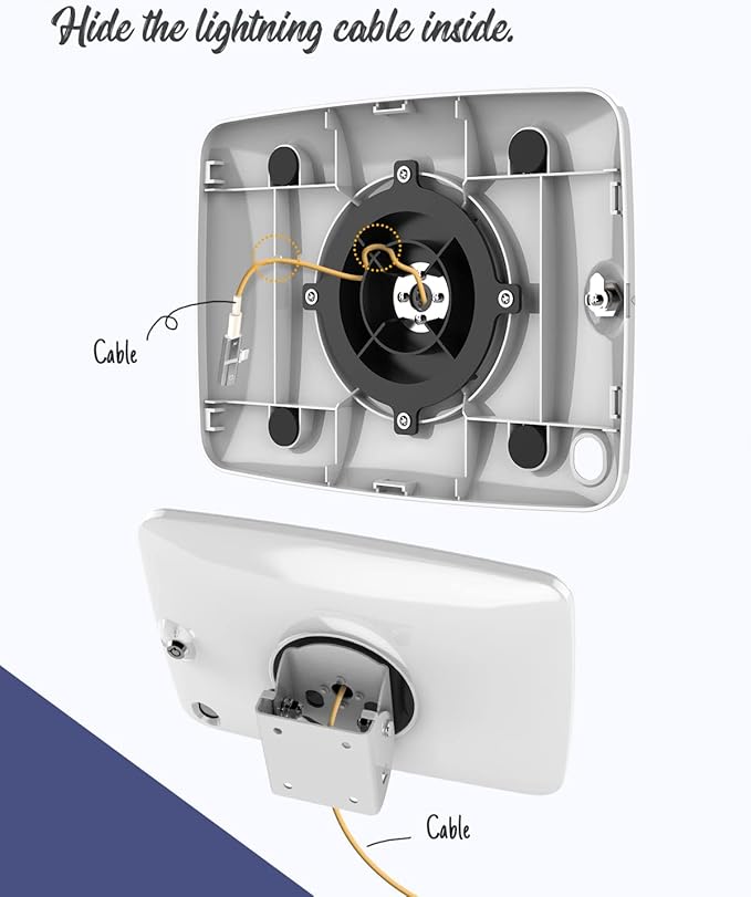 Tablet Wall Mount Compatible with 10.2 inch iPad 7th 8th 9th Gen Lockable Tiltable Anti Theft Security Adjustable