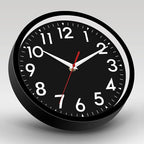 Wall Clock Small Analog 8 Inch Silent Non Ticking Battery Operated Modern Simple Decorative for Kitchen Office Bedroom Bathroom Living Room