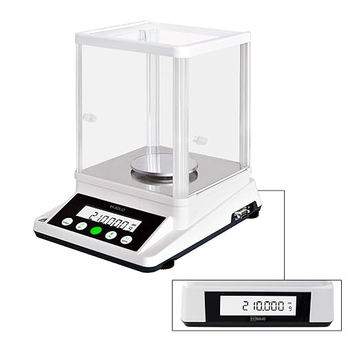 U.S. Solid Digital Analytical Balance 210 g × 0.001 g, High Precision Lab Scale with Front and Rear 2 LCD Screens for Multi-Angle Viewing, Ideal for Laboratory, Research & Education