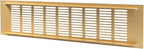 Vent Systems 16 x 4 Inch (Outer Dimensions) Air Supply Ventilation Grille - Gold Aluminum Rectangle Intake/Exhaust Door Vent Deflector - HVAC for Home Improvement Floor, Wall Duct Cover