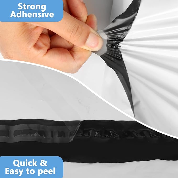 50pcs 17.7x22" White Poly Mailers - Self Adhesive Shipping Bags, Waterproof Bulk Packaging for Clothes & E-Commerce