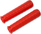 2Pcs Wheelbarrow Rubber Handles Replacement, Anti-slip Handle Grip Covers Weatherproof Handles Non-Slip Round Tubes for Garden Carts(114x19mm Red)
