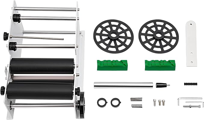 LOYALHEARTDY Manual Round Labeling Machine Bottle Label Applicator Adjustable Bottle Labeling Machine for Bottlesφ0.79-7in