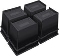 Bed Risers 6 Inch Heavy Duty,Oversized Couch Risers, Extra Wide Furniture Risers for Sofa Table Desk Headboard Chair Lifting,Rectangle Risering Blocks Support 6000 lbs(8 Pack Black)
