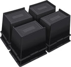Bed Risers 6 Inch Heavy Duty,Oversized Couch Risers, Extra Wide Furniture Risers for Sofa Table Desk Headboard Chair Lifting,Rectangle Risering Blocks Support 6000 lbs(8 Pack Black)