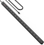 HHSOET 16 Outlet Long Power Strip, 6FT Heavy Duty Power Strip with 4800J Surge Protection, 20a Mountable Wide-Spaced Outlets for Home, Office, Garage & Workshop - ETL Certified (Black)