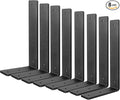Floating Shelf Bracket 14 Inch, 8 Pack Heavy Duty Shelf Brackets, Black Wall Shelf Bracket for DIY Decorative with Mounting Hardware