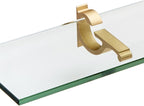Spancraft Glass M-4.75x21-Brushed Bronze Monarch Glass Shelf, Brushed Bronze, 4.75" x 21"