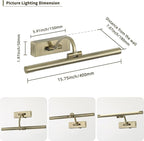Wireless Picture Lights Rechargeable Gallery Lighting Battery Picture Frame Light with Remote and Timer, Adjustable Art Light for Paintings, Portraits, Antique Bronze Finish 16'' Inch 3W 2700K