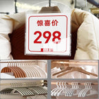 10 Pack Label Holder Price Tag Displays Sign Holder Data Card Holder Ads Display Stand for Retail Store Clothing Price Tag (L 100*100*55mm/3.94*3.94*2.17inches)