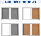SWANCROWN Weather Resistant Enclosed Bulletin Board Gray Fabric Displays Boards Wall Mounted Notice Board with Aluminum Frame,48x34 inches
