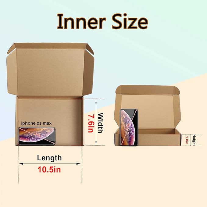 MEBRUDY 11x8x2 Inches Shipping Boxes Pack of 25, Small Corrugated Cardboard Box for Mailing Packing Literature Mailer