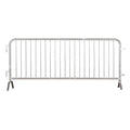 Angry Bull Barricades Metal Interlocking Steel Barricade (8.5 Ft. Heavy Duty, Bridge Feet, Grey Powder Coated, Set of 10)