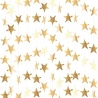 Gold Star Garland Banner Decorations - 156 Feet Bright Gold Paper Garland Hanging Decorations, Glitter Star Bunting Banner for Wedding, Birthday, Holiday, Christmas Party