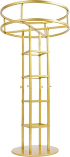 Wedding Flower Display Stand, Gold Open Flower Frame, 46.65 in Tall Metal Floral Riser, Wedding Centerpiece Top Flower Display Stand Pedestal, for Wedding Birthday Party Events Decor