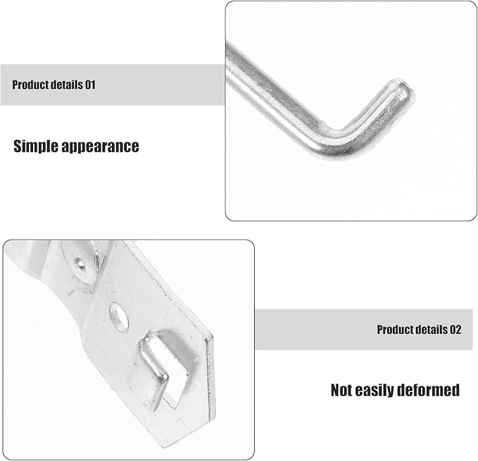 Garneck 10pcs Heavy Duty Metal Pegboard Hooks Set Rod for Garage Workshop Tool Storage and Craft Organization Bend-Resistant Hooks for Pegboards and Wall Panels