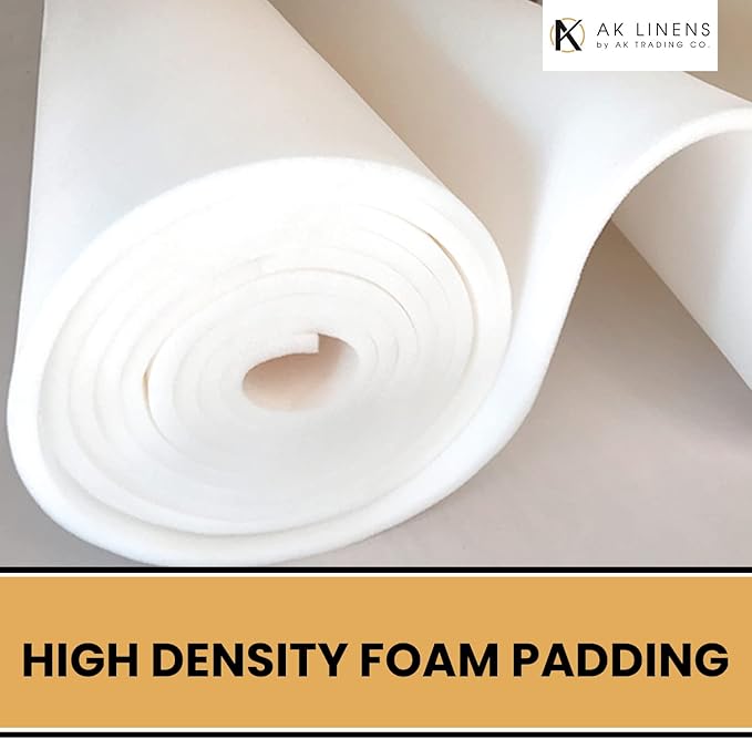 AK TRADING CO. 3/4” Thick Open Cell Upholstery Foam Padding – 56” Wide – by The Yard – Soft, High-Quality Upholstery, Crafts & DIY Projects Foam