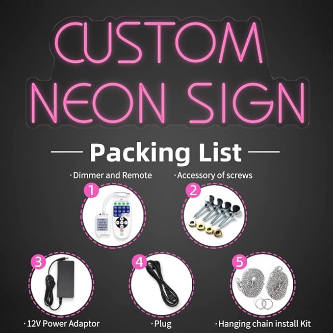 Custom Neon Sign for Wedding, Custom Neon Signs Personalized Wall Decor, Name Sign for Birthday, Party, Bedroom, Bar, Shop, Salon