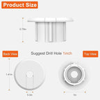 Wall Bushing Grommet for Starlink Dishy Router Ethernet adapter Cable, Starlink Cable Routing Kit Feed-Through for 1 inch Wall Hole and Furnitures Wire Hole (White, 4 Pack)