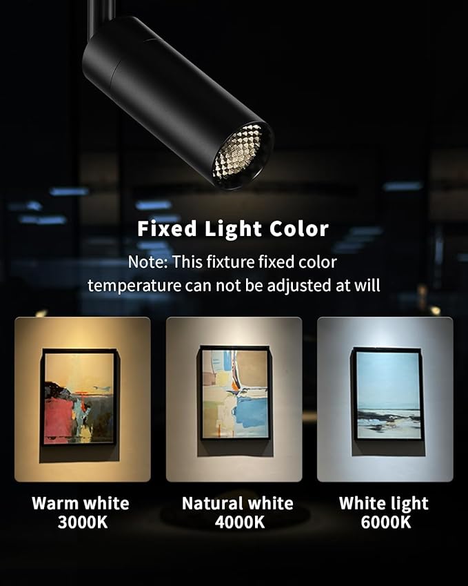 Led Modern Directional Spotlight, Zoomable Uplighting Indoor Spotlight Accent Lighting for Cafeteria Foyer Living Room- 7W COB Chip CRI 97 Flicker Free