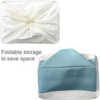 TheWarmHome Storage Bin for Shelves - Extra Jumbo 3 Pack 20.5L×15.7W×13.8H Storage Basket for Organizing, Fabrin Storage cubes with Drawstring Cover for Living Room Bedroom Decor Closet（White & Green
