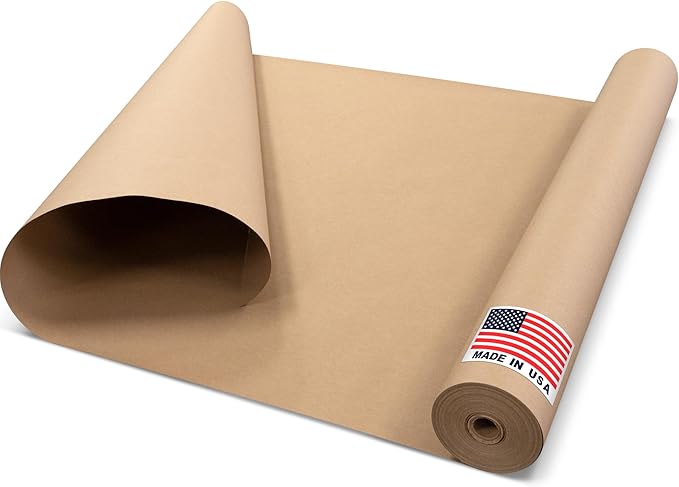 36" x 1992" (166’) Brown Rosin Paper Roll - Made in USA Thick Heavy-Duty 7 mil Masking Paper for Surface Protection from Paint, Dust, Foot Traffic - Paint Floor Covering