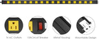 JUNNUJ Long Metal 16 Outlet Wide Spaced Garage Industrial Heavy Duty Power Strip with 25 FT Cord 15A, 125V, 1875W. Yellow