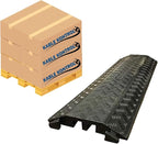 Kable Kontrol Drop Over Floor Cord Cover – 40” Inch Long 2 Channel Cable or Wire Protector – 30 Pcs Bulk Pack - Rubber Ramp for Indoor and Outdoor Use – Black