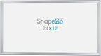 SnapeZo Photo Frame 12x24, Silver, 1.25 Inch Aluminum Profile, Front-Loading Snap Frame, Wall Mounting, Professional Series