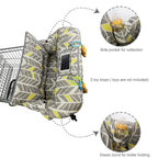 Shopping Cart Cover for Baby boy Girl, Multi-in-1 Cart Covers for Babies, Soft Padded Infant High Chair Cover, Machine Washable, Grocery cart seat Cushion Cover, Multi Color