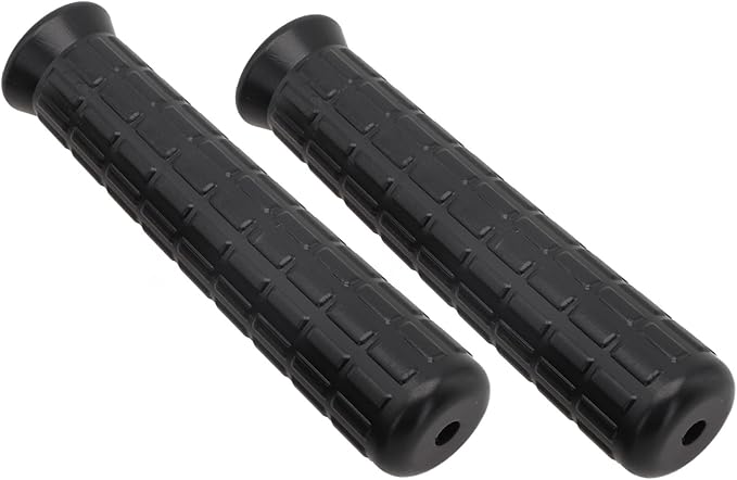2Pcs Wheelbarrow Rubber Handles Replacement, Anti-slip Handle Grip Covers Weatherproof Handles Non-Slip Round Tubes for Garden Carts(114x16mm Black)