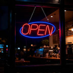 32'' X 15'' ASBAVA Super Bright LED Open Sign Remote Controlled — Dynamic Light Modes Neon Large Open Sign for business - Get Your Business Seen Day or Night (RED and BLUE)