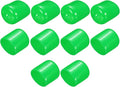 uxcell 10pcs Rubber End Caps 25mm(1") ID Vinyl Round End Cap Cover Screw Thread Protectors Green