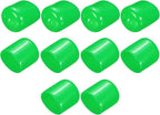 uxcell 10pcs Rubber End Caps 25mm(1") ID Vinyl Round End Cap Cover Screw Thread Protectors Green