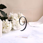 UNIQOOO 3" Clear Acrylic Stand |3mm Slot Wedding Sign Holders, Perfect for Wedding, Table Number, Exhibition, Office, Restaurant, Business, 20 Count