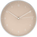 LUUK LIFESTYLE Modern Quartz Wall Clock with Silent Movement, Second Hand and Arabic Numerals, Deco for Kitchen, Bedroom, Office, Cream I Beige