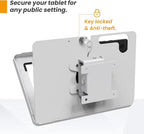 Tablet Wall Mount Compatible with Samsung Galaxy Tab S9 & S9 FE, All Metal, Anti-Theft Lock Adjustable Tablet Stand