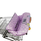 Shopping Cart Cover for Baby boy Girl, Multi-in-1 Cart Covers for Babies, Infant High Chair Cover, Machine Washable, Soft Padded Grocery cart seat Cushion Cover, Purple dot