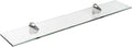 Spancraft Glass H-12x24-Brushed Steel Heron Glass Shelf, Brushed Steel, 12" x 24"