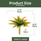 Artificial Agave Faux Agave Fake Greenery Outdoor Artificial Plants Fake Plants for Indoor Home Decoration Plastic Plants Outdoor Decor Front Porch Decor Simulation Plants 18In(Yellow) 2Pack