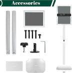 3Pcs Heavy Duty Pedestal Sign Holder for Display, 11 x 17 inches Adjustable Floor Standing Sign Holder with Weighted Base , Sign Stand for Indoor/Outdoor Advertising，Silver