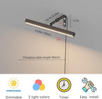 4W Plug in Picture Light for Paintings with Remote Control, 12" LED Art Display Lighting for Gallery, Dartboard, Artwork, Black Wall Mounted Picture Frame Light