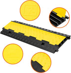 3 Channel 2 Pack Cable Protector Ramp Traffic Wire and Hose Ramp Cord Cover Heavy Duty Channels 44,000 lbs Load Capacity Cable Wire Ramps Speed Bump Driveway Cable Protective Cover