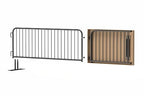 Angry Bull Barricades Barricade in a Box 2.0 - Heavy Duty Interlocking Steel Barricade, 8.5 Ft. (Hot Dipped Galvanized, Flat feet)